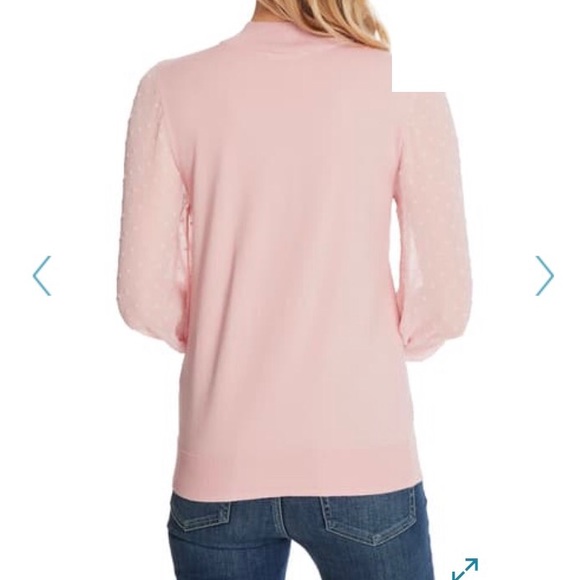 CeCe by Cynthia Steffe Clip Dot Sleeve Sweater A6 - Picture 2 of 4